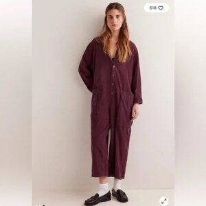 We The Free Burgundy Corduroy Jumpsuit Sz S